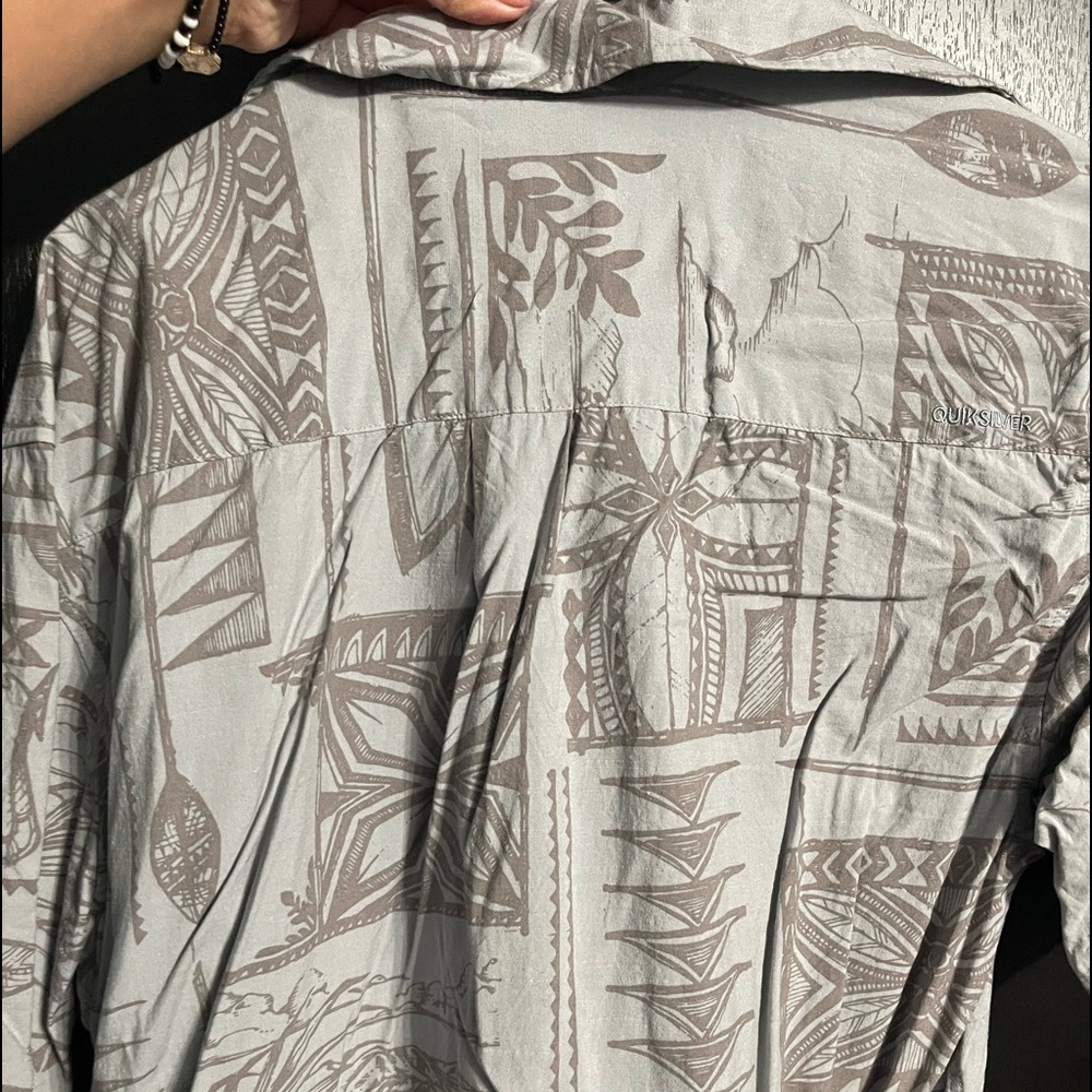 Quiksilver Printed Button Down Shirt - image 3